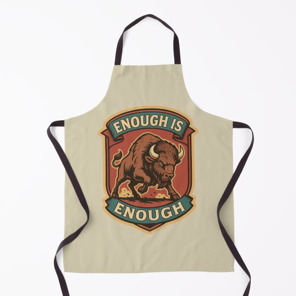 Item preview, Enough is Enough – Bold Retro Buffalo designed and sold by hangmeart.