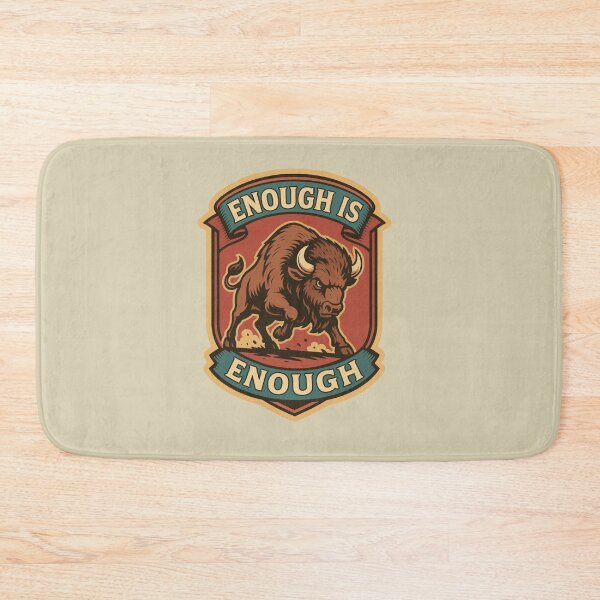 Item preview, Enough is Enough – Bold Retro Buffalo designed and sold by hangmeart.
