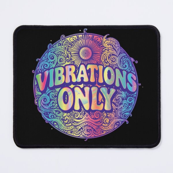 Item preview, Good Vibrations Only Psychedelic Mandala Positive Energy Sticker designed and sold by FestivityFinds.