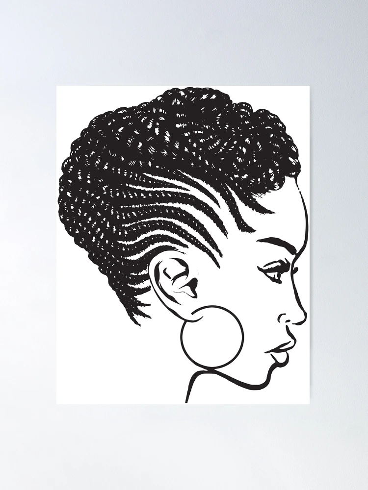 Poster for Sale avec l uvre Coiffure afro am ricaine Coiffure