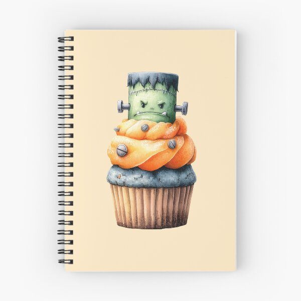 Item preview, Frankenstein Halloween Cupcake – Spooky Monster Dessert Illustration designed and sold by Art of Ngu.
