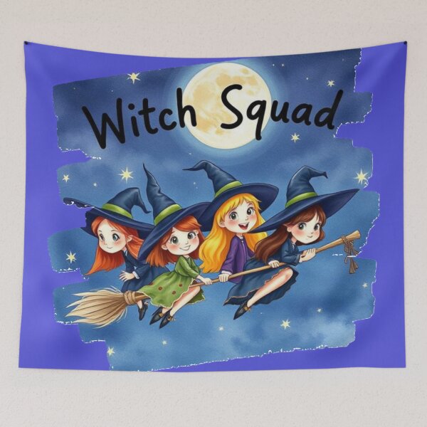 Item preview, Witch Squad Flying Under Full Moon  designed and sold by Iuqiune.