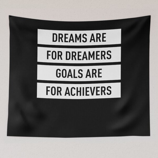 Item preview, Dreams-Are-For-Dreamers-Goals-Are-For-Achievers-(White) designed and sold by saulobado.