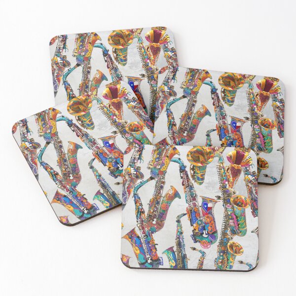 Item preview, Colorful Saxophones Print, Saxophones Art Print designed and sold by Juleez.