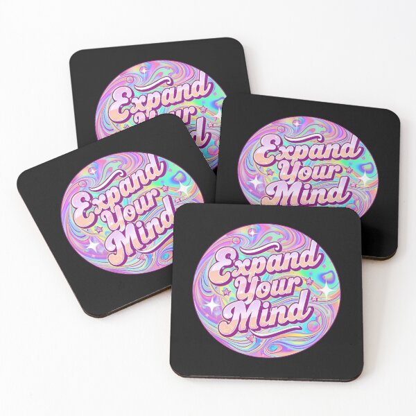 Item preview, Expand Your Mind Psychedelic Retro Pastel Positive Vibes Sticker designed and sold by FestivityFinds.