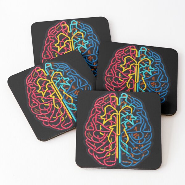 Item preview, Neon Brain Circuitry - Left and Right Mind Connection designed and sold by lematworks.