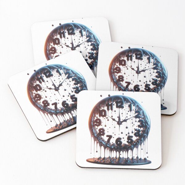 Item preview, Melting Clock – Surreal Time & Abstract Art Sticker designed and sold by trend-forge.