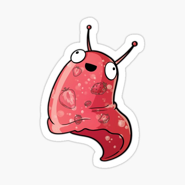 Strawberry Slug Friend Sticker