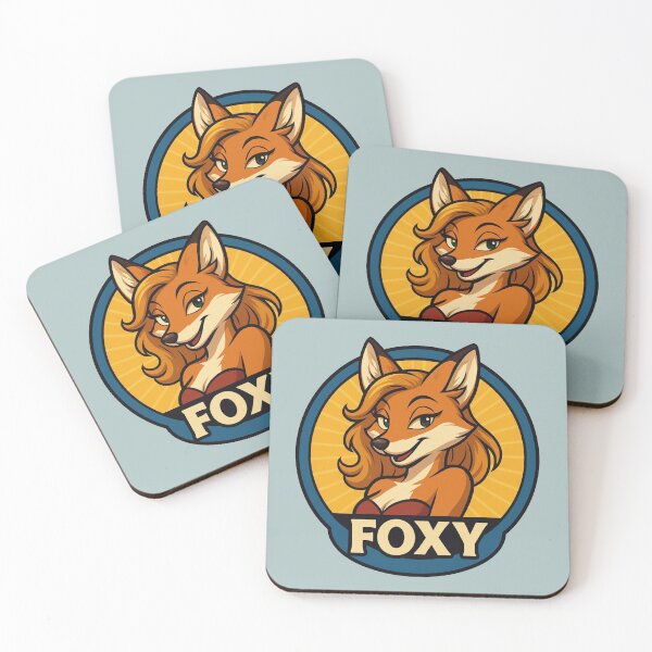 Item preview, Foxy – Retro Cartoon Fox Pin-Up designed and sold by hangmeart.