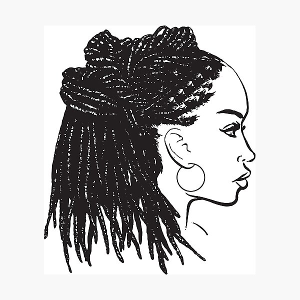 Black Woman Braids Dreads Dreadlocks African American Beauty Salon Photographic Print For