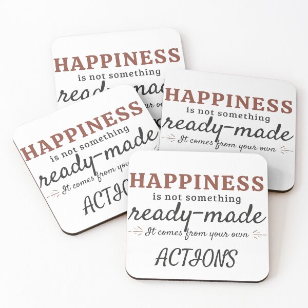 Item preview, Happiness Comes from Your Actions – Inspirational Quote designed and sold by Nuvra Clothing.