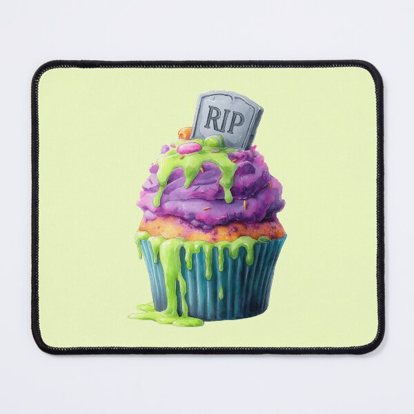 Item preview, Spooky RIP Tombstone Cupcake – Halloween Graveyard Treat designed and sold by Art of Ngu.