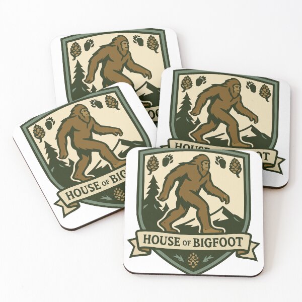 Item preview, Bigfoot Heraldry Crest – Cryptid Coat of Arms designed and sold by Folk Bestiary.