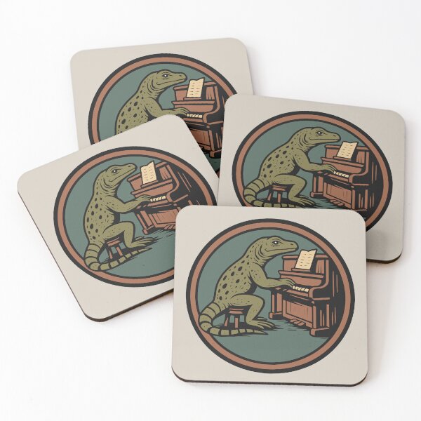 Item preview, Goanna at Piano – Funny Retro Lizard Musician designed and sold by hangmeart.