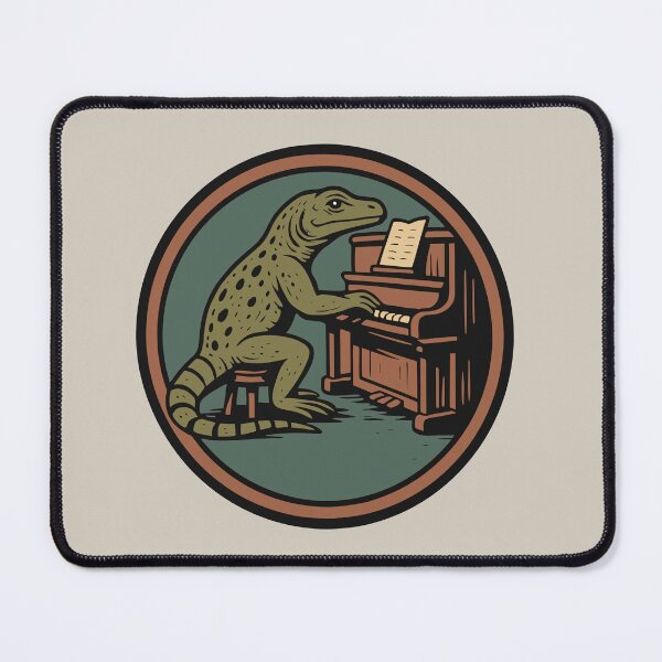 Item preview, Goanna at Piano – Funny Retro Lizard Musician designed and sold by hangmeart.