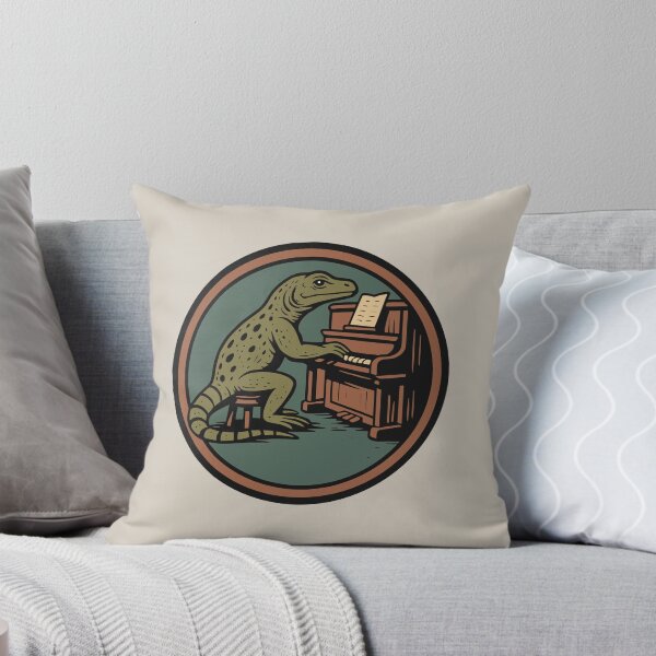 Item preview, Goanna at Piano – Funny Retro Lizard Musician designed and sold by hangmeart.