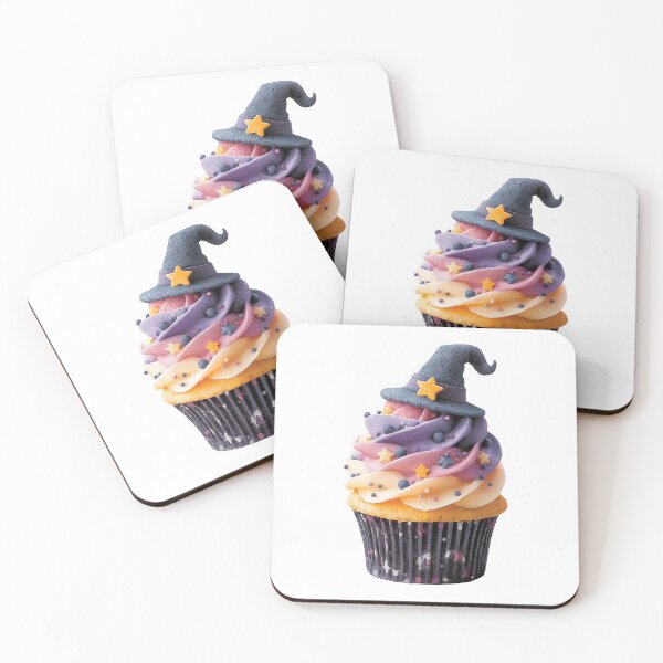 Item preview, Magical Witch Hat Cupcake – Colorful Halloween Treat designed and sold by Art of Ngu.