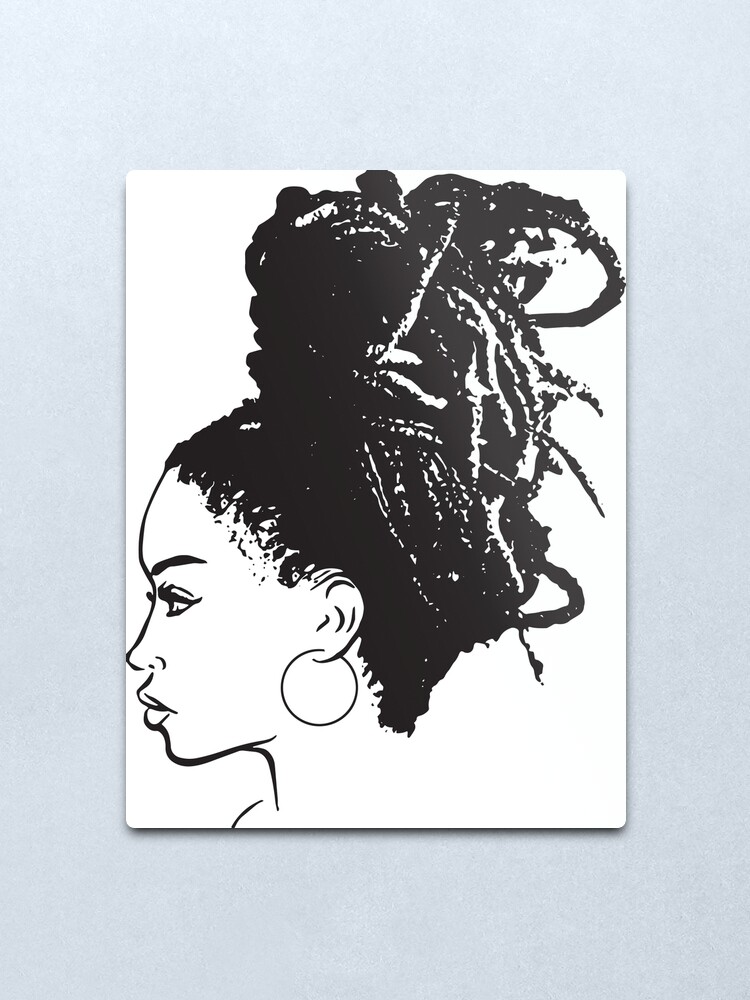 Black Woman African American Braids Dreads Dreadlocks Beauty Salon Metal Print
