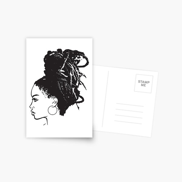 Black Woman African American Braids Dreads Dreadlocks Beauty Salon Postcard