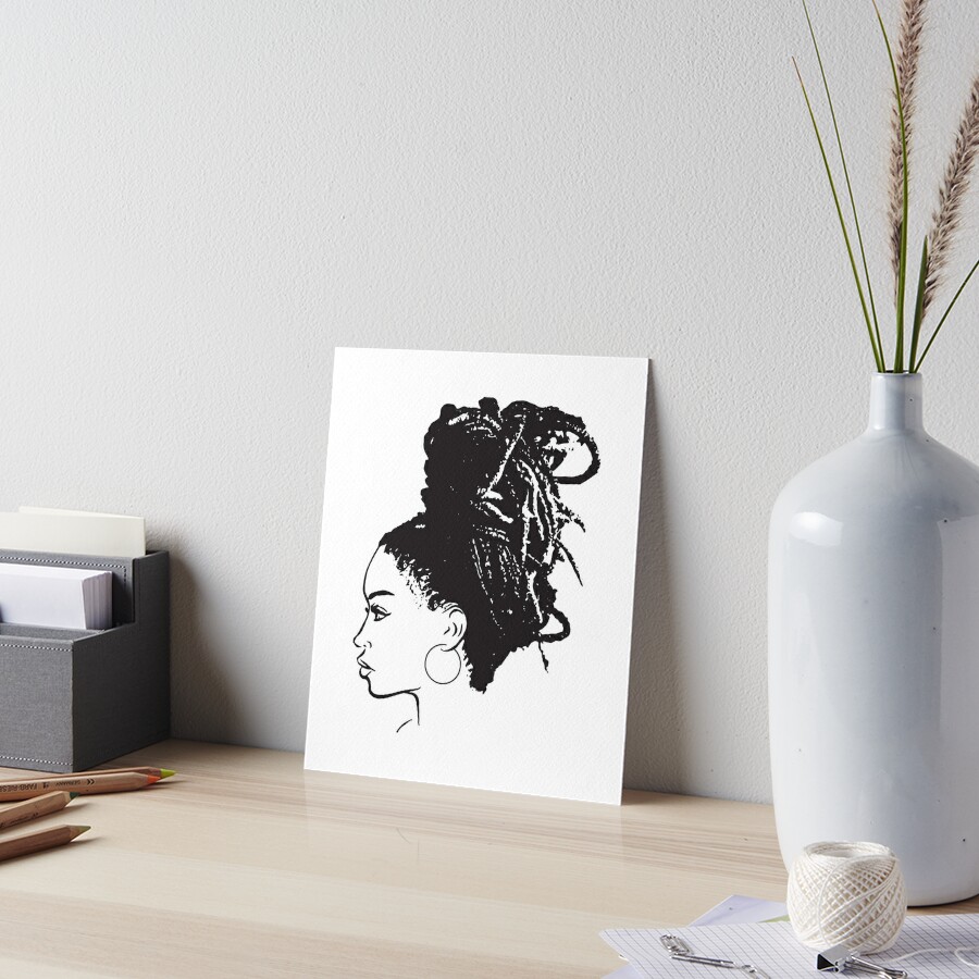 Black Woman African American Braids Dreads Dreadlocks Beauty Salon Art Board Print For Sale By