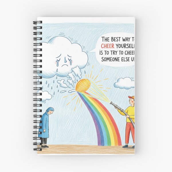 Item preview, Rainy Day Cheer: Whimsical Kindness Art designed and sold by DesignHavenCo.