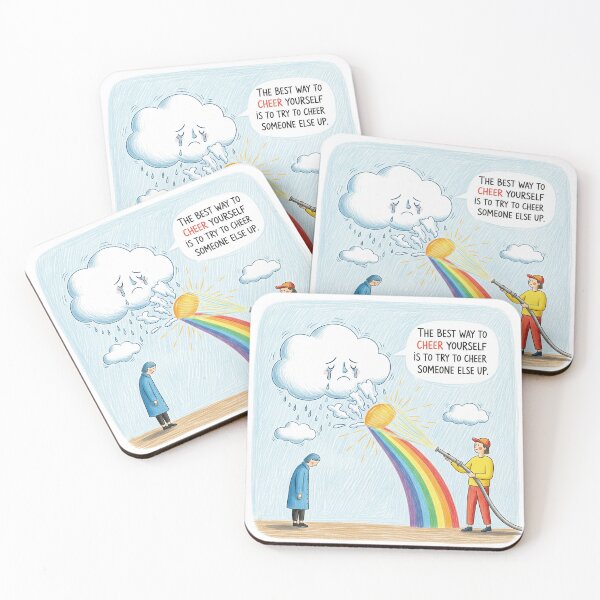 Item preview, Rainy Day Cheer: Whimsical Kindness Art designed and sold by DesignHavenCo.