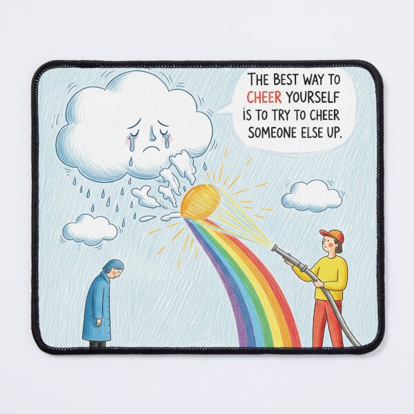 Item preview, Rainy Day Cheer: Whimsical Kindness Art designed and sold by DesignHavenCo.