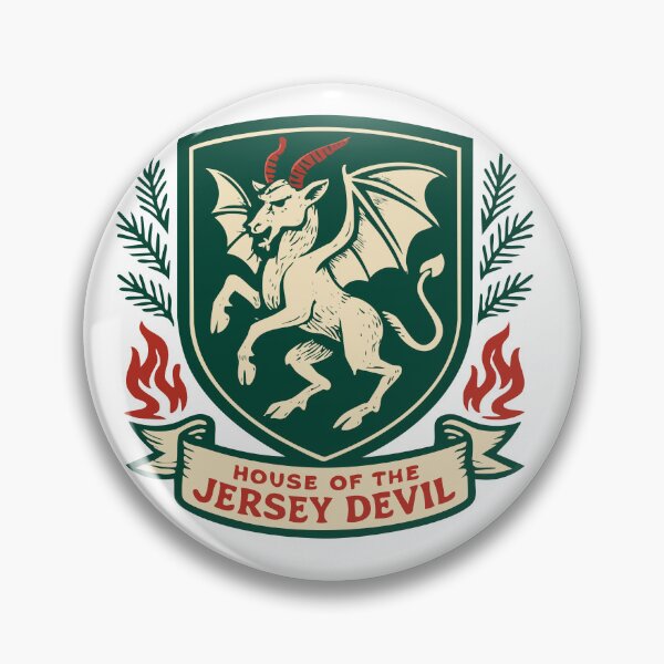 Item preview, Jersey Devil Heraldry Crest – Cryptid Coat of Arms designed and sold by Folk Bestiary.
