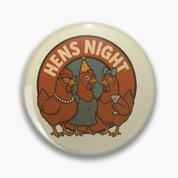 Item preview, Hens Night – Funny Retro Party Chickens designed and sold by hangmeart.