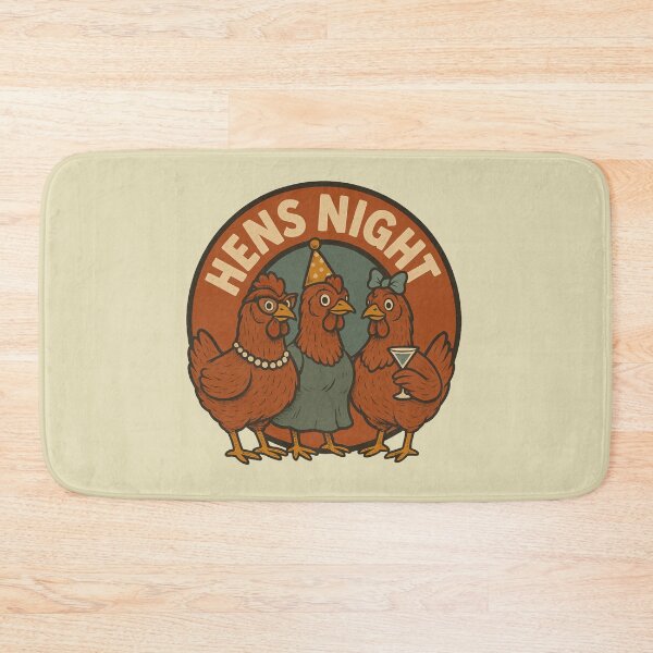 Item preview, Hens Night – Funny Retro Party Chickens designed and sold by hangmeart.