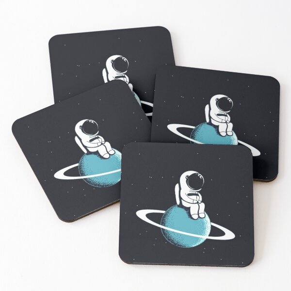 Item preview, Beautiful handrawn of galactic chilling astronaut design designed and sold by NivyasArtistry.