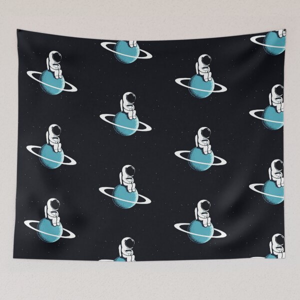 Item preview, Beautiful handrawn of galactic chilling astronaut design designed and sold by NivyasArtistry.