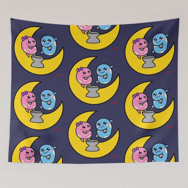 Item preview, Snake Couple Pounding Rice Cakes on the Moon designed and sold by Shuriator.