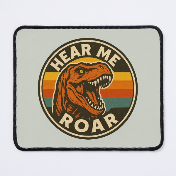 Item preview, Hear Me Roar – Retro Dinosaur designed and sold by hangmeart.