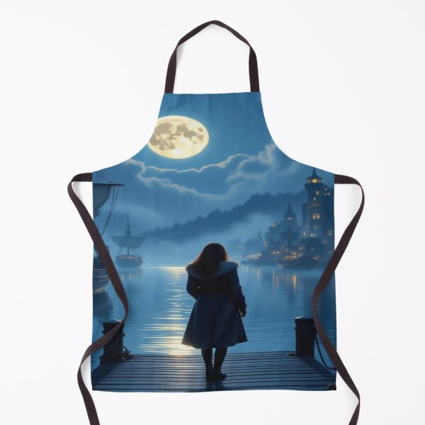 Item preview, Moonlit Harbor & Clockwork Dreams. Between tranquility, mechanics, and magic – a scene full of story vibes designed and sold by FotoworldEdel.