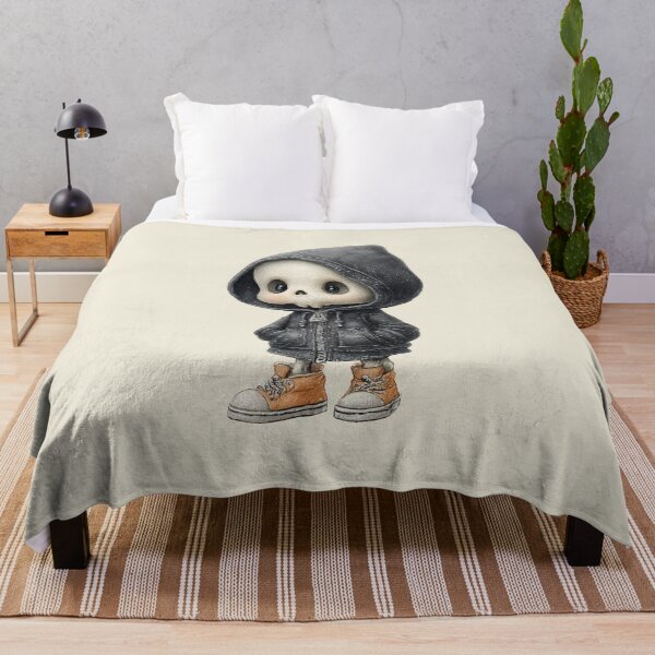 Item preview, Cute Skeleton in Hoodie – Spooky Streetwear Halloween Art designed and sold by Art of Ngu.