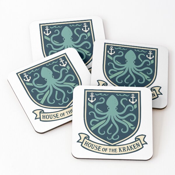 Item preview, Kraken Heraldry Crest – Cryptid Coat of Arms designed and sold by Folk Bestiary.