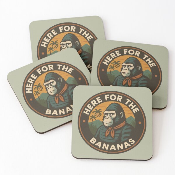 Item preview, Here for the Bananas – Funny Retro Gorilla designed and sold by hangmeart.