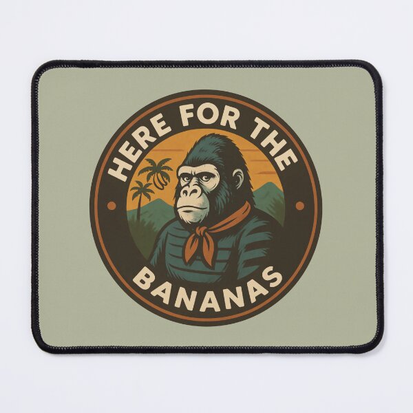 Item preview, Here for the Bananas – Funny Retro Gorilla designed and sold by hangmeart.