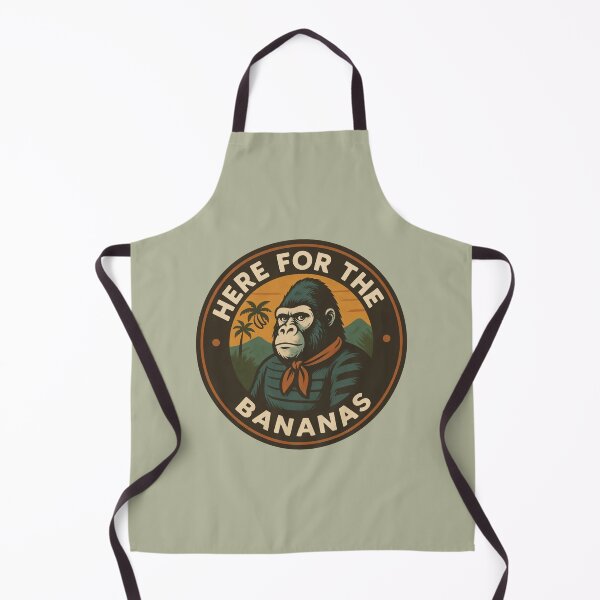 Item preview, Here for the Bananas – Funny Retro Gorilla designed and sold by hangmeart.
