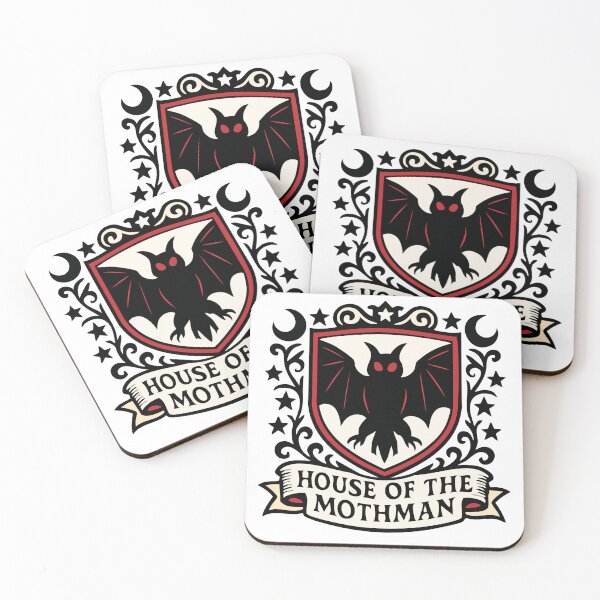 Item preview, Mothman Heraldry Crest – Cryptid Coat of Arms designed and sold by Folk Bestiary.