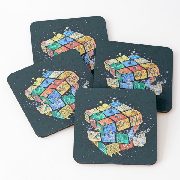 Item preview, Handrawn of cubic pixelated space design designed and sold by NivyasArtistry.
