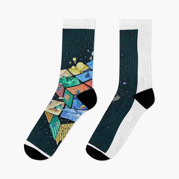 Item preview, Handrawn of cubic pixelated space design designed and sold by NivyasArtistry.