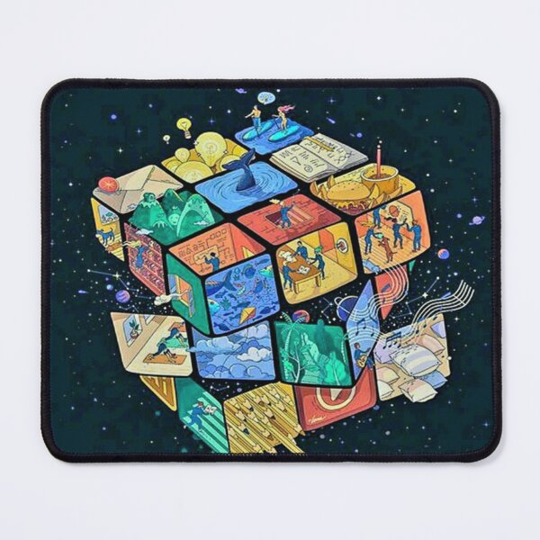 Item preview, Handrawn of cubic pixelated space design designed and sold by NivyasArtistry.