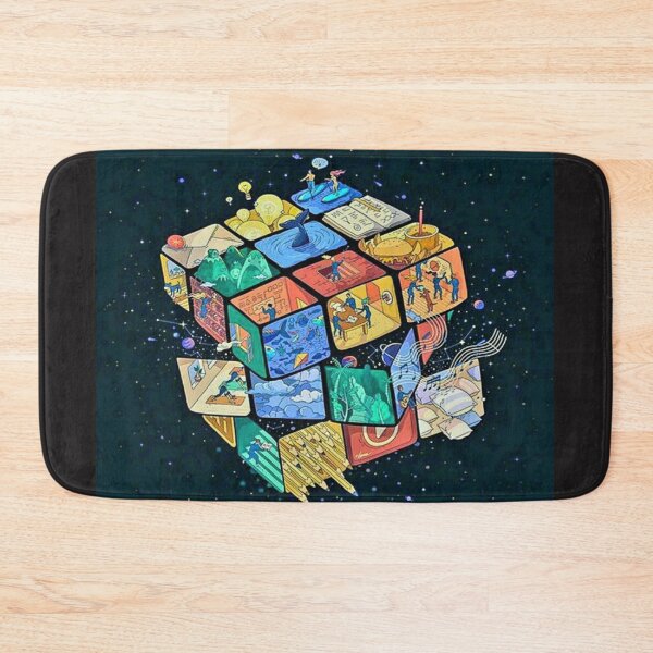 Item preview, Handrawn of cubic pixelated space design designed and sold by NivyasArtistry.