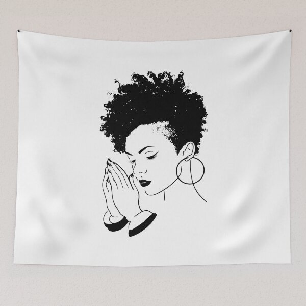 Item preview, Black Woman Praying African American Nubian Princess Queen  designed and sold by DesignsByAymara.