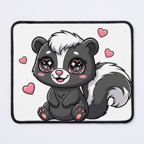 Item preview, Cute Cartoon Skunk Whisperer Sticker - Adorable Heart Eyes Animal Art designed and sold by Selvadesigns.