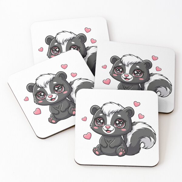 Item preview, Cute Cartoon Skunk Whisperer Sticker - Adorable Heart Eyes Animal Art designed and sold by Selvadesigns.