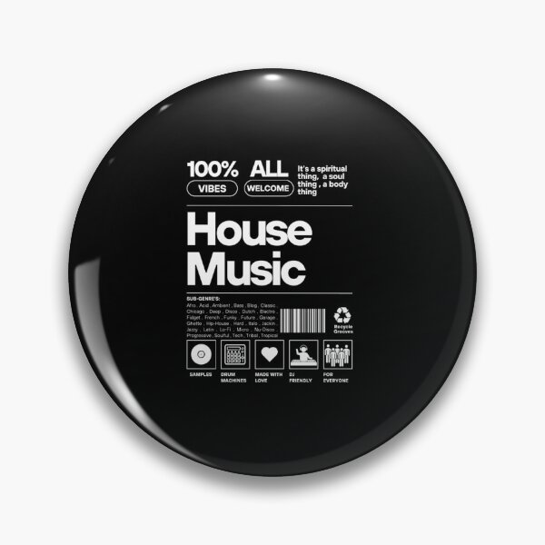 Item preview, House Music - Product Label (White) designed and sold by ChanteLinko3.