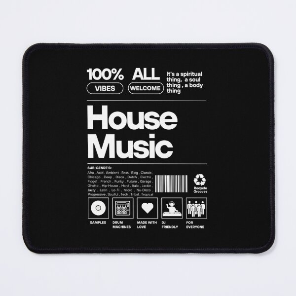 Item preview, House Music - Product Label (White) designed and sold by ChanteLinko3.